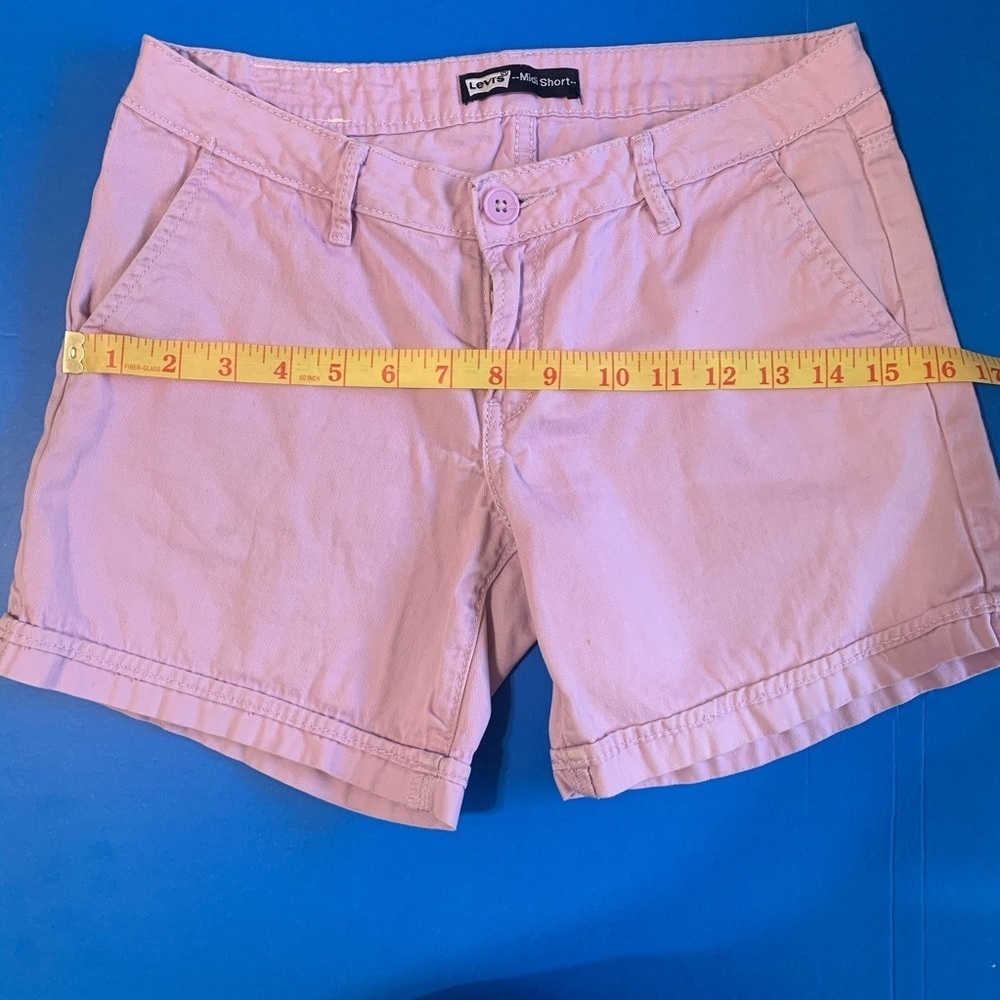 Levi’s Girl Light Purple Midi Casual School Shorts 14 REG 100% Cotton - Picture 2 of 8